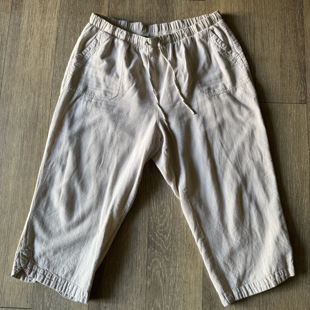 Cotton/Linen Capri Pants